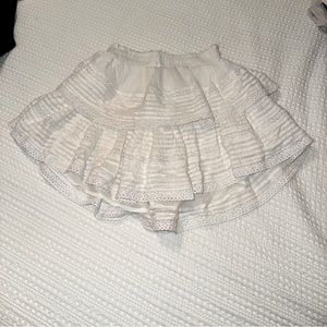 Aerie Ruffle Skirt in White Size Small